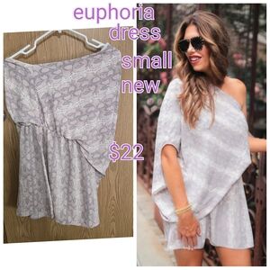 Elegant Gray One-Shoulder Dress